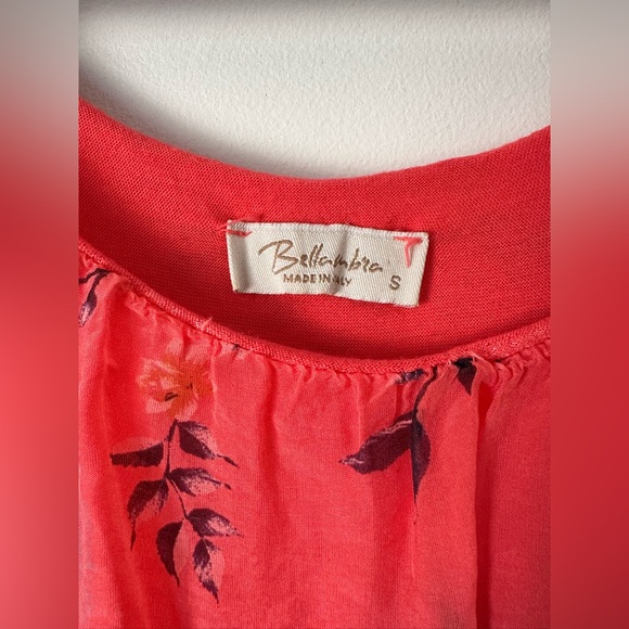 Italy 🇮🇹 Silk Pink Floral Vibrant Orange and Pink Tiered Maxi Sundress S M L - Picture 8 of 11